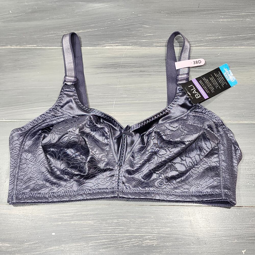 Bali Wireless Bra‎ 38D Double Support Style 3372 Private Jet Jacquard